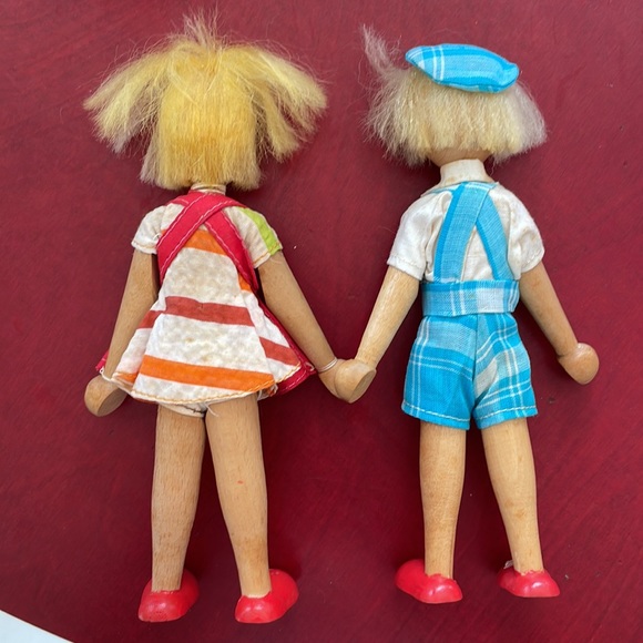 Vintage rare wood dolls - Picture 2 of 2